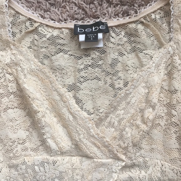 Vintage 90's Bebe floral lace wrap top - Picture 12 of 15
